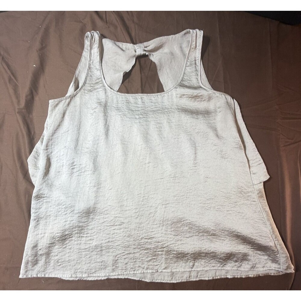 Spense Women’s Cream Tank Top with Back Bow Size XL